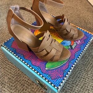 Maurices Tan Strappy Heels